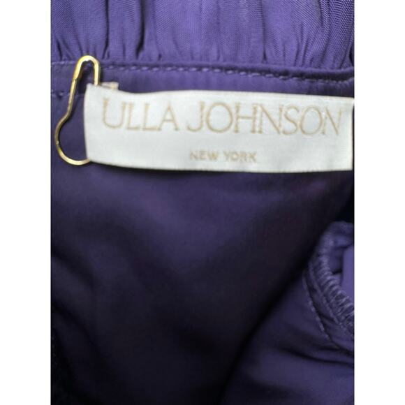 ULLA JOHNSON Mia ruched ruffled satin top sz 6 - Picture 6 of 6